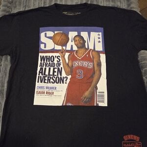 Mitchell & Ness Black Sixers Slam Magazine Tee